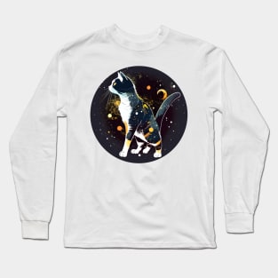 Cat Who Am I, Where Am I - Cat Moon Long Sleeve T-Shirt